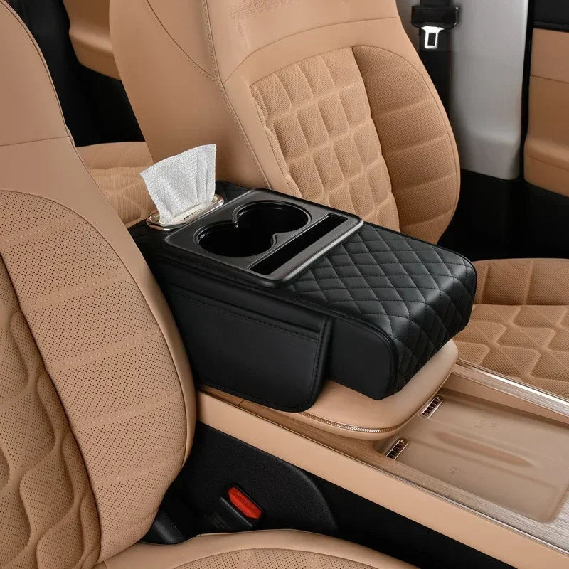 Boîte d'accoudoir de voiture avec support de coude en coton à mémoire de forme