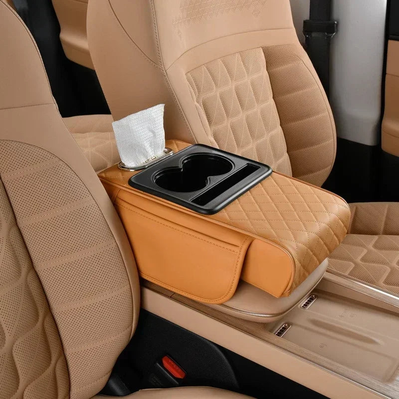Boîte d'accoudoir de voiture avec support de coude en coton à mémoire de forme
