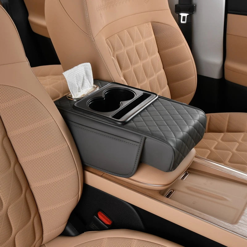 Boîte d'accoudoir de voiture avec support de coude en coton à mémoire de forme