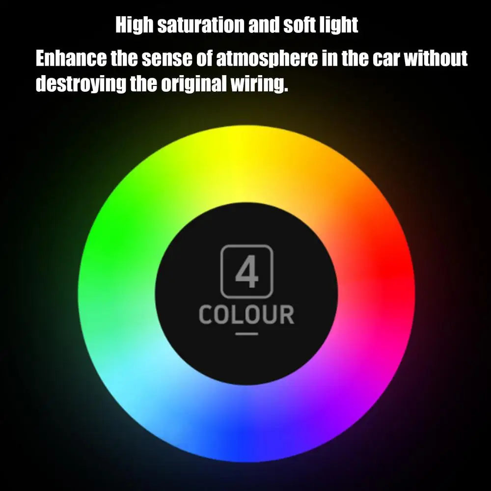 Inside Car Lights LED Ambient Light USB Interior Car Light Wireless Multicolor Night Light Multiple Modes Interior Light for Car