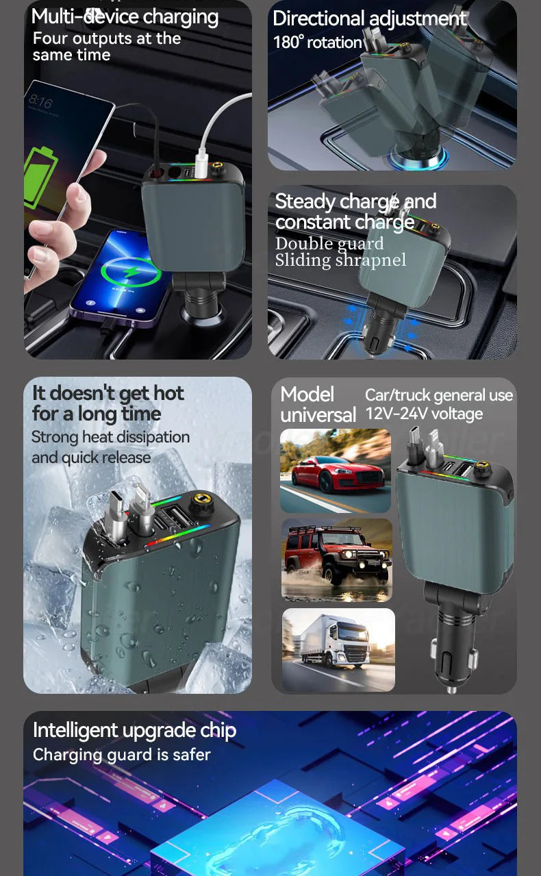 chargeurs de voiture pour téléphone iPhone Samsung