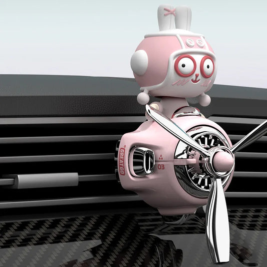 Désodorisant de voiture pilote lapin