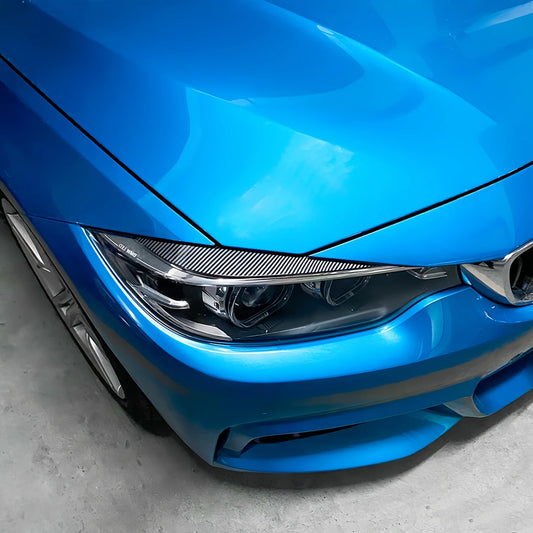 Sourcils de phare brillants en carbone ABS