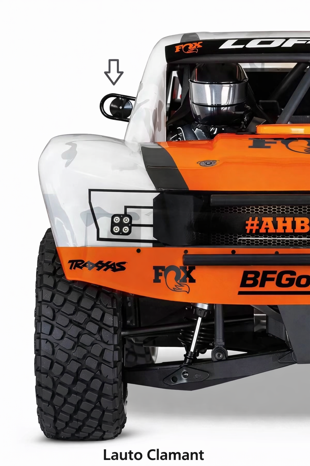 Rétroviseur réfléchissant pour voiture RC 1/10 – Accessoire scale pour Traxxas UDR, Losi et véhicules d’escalade