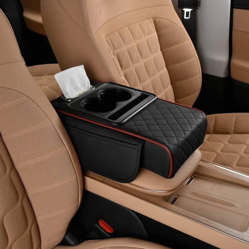 Boîte d'accoudoir de voiture avec support de coude en coton à mémoire de forme