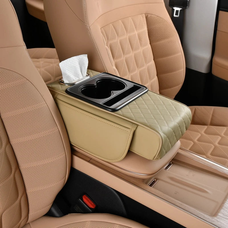 Boîte d'accoudoir de voiture avec support de coude en coton à mémoire de forme
