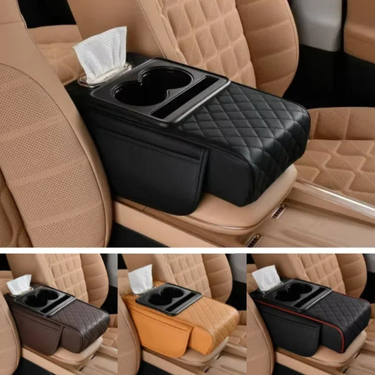 Boîte d'accoudoir de voiture avec support de coude en coton à mémoire de forme