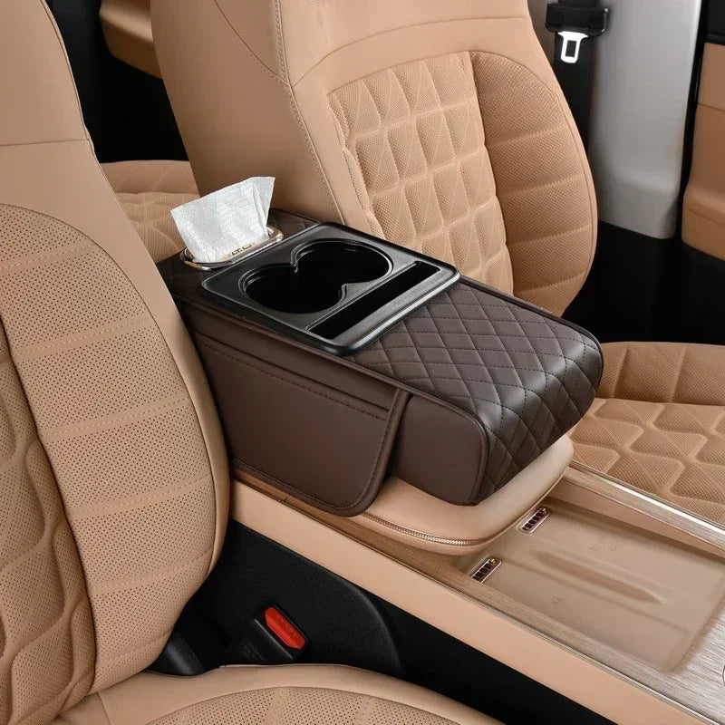 Boîte d'accoudoir de voiture avec support de coude en coton à mémoire de forme